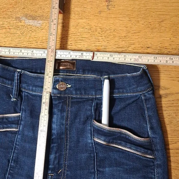 MOTHER Jeans Womens 27 BLUE Bootcut Boot Cut Preowned Used Pants FLARE FLARED - Picture 6 of 7